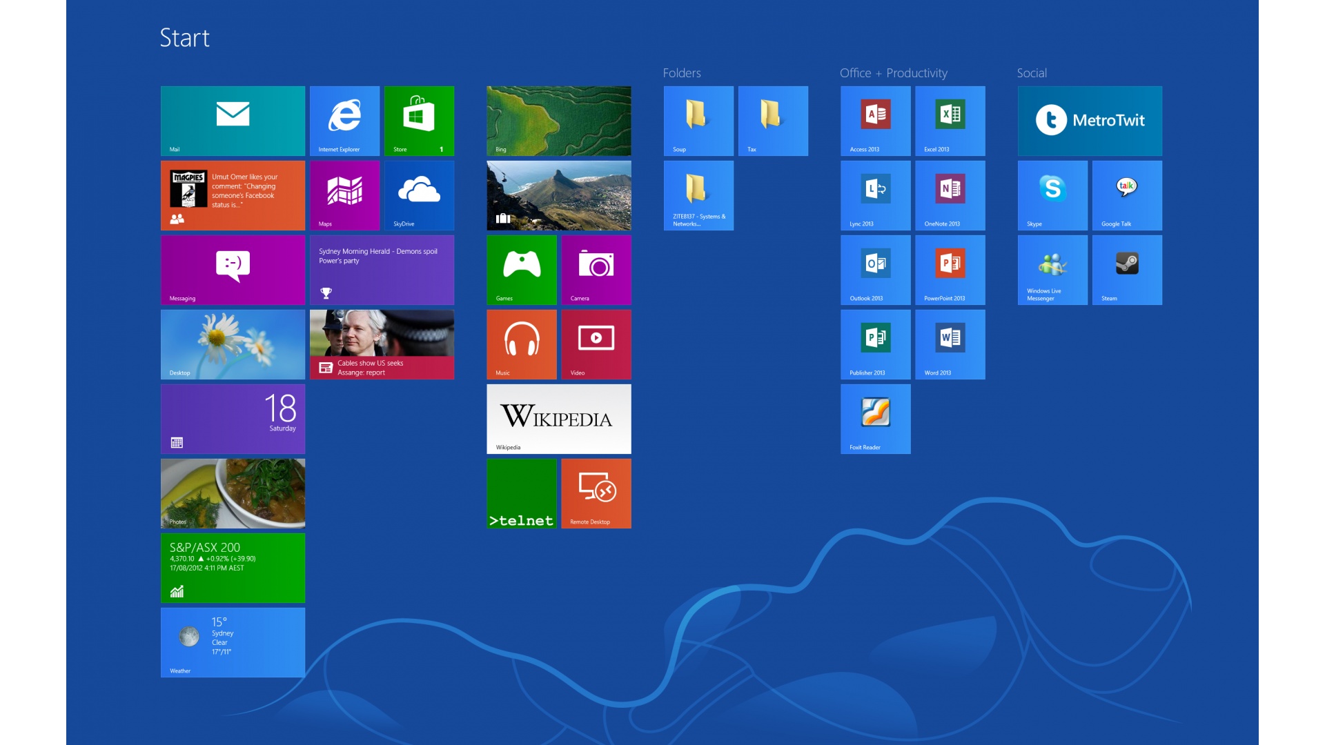 Windows8スタート画面