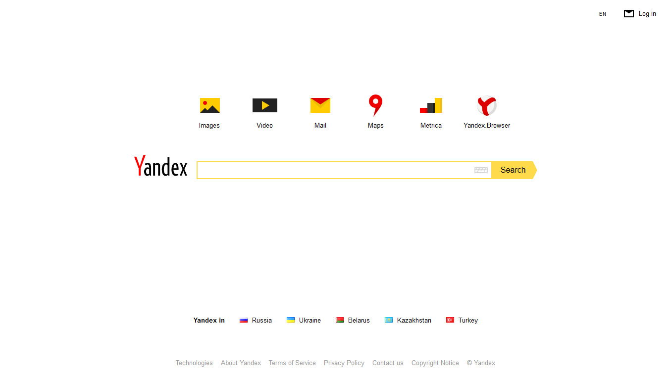 ロシア製検索エンジン：Yandex
