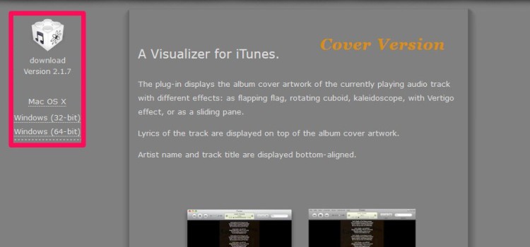 Cover Version – iTunesで歌詞を表示するプラグイン