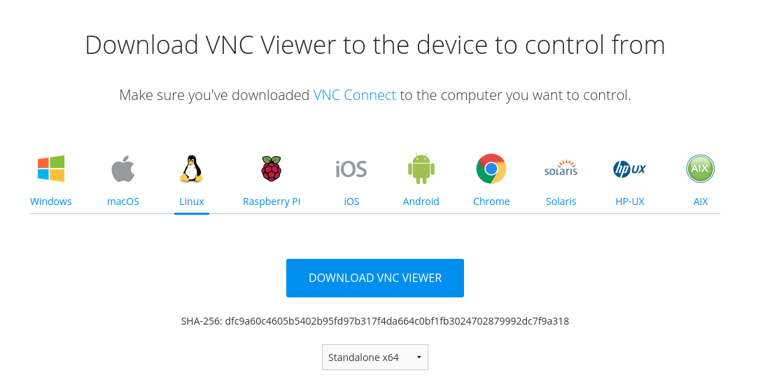 VNC Viewerのダウンロード